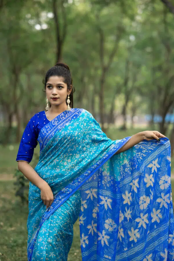 RAJSHAHI SOFT SILK SAREE D-03 - Image 4