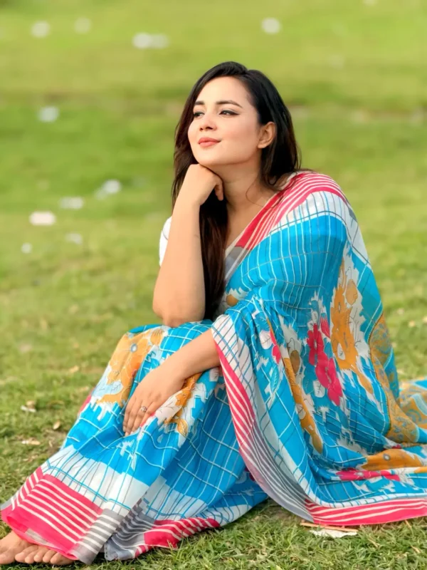 RAJSHAHI SILK SAREE D-13 - Image 3